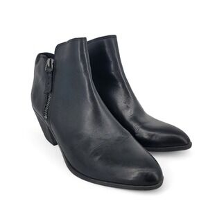 Frye Judith Double Zip Ankle Boots Women's 7.5 Black Leather EUC‎